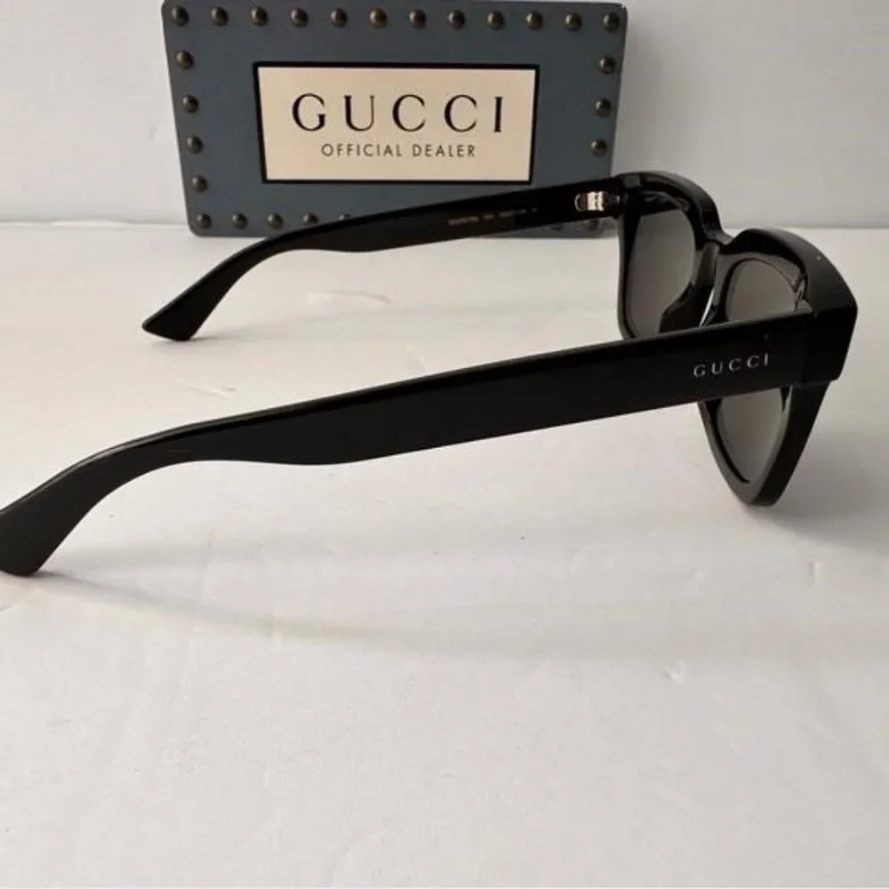 Authentic Gucci Smoke Square Men's Sunglasses GG0001SN 001